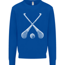 Hurling Bats and Ball Kids Sweatshirt Jumper Royal Blue