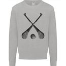 Hurling Bats and Ball Kids Sweatshirt Jumper Sports Grey