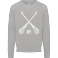 Hurling Bats and Ball Kids Sweatshirt Jumper Sports Grey