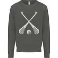 Hurling Bats and Ball Kids Sweatshirt Jumper Storm Grey