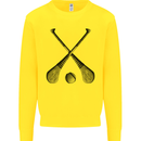 Hurling Bats and Ball Kids Sweatshirt Jumper Yellow