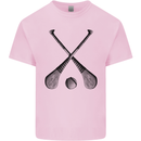 Hurling Bats and Ball Kids T-Shirt Childrens Light Pink