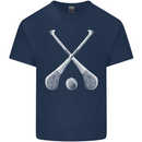 Hurling Bats and Ball Kids T-Shirt Childrens Navy Blue