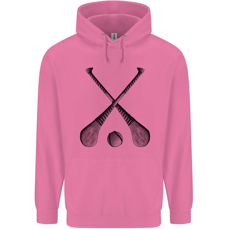 Hurling Bats and Ball Mens 80% Cotton Hoodie Azelea