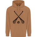 Hurling Bats and Ball Mens 80% Cotton Hoodie Caramel Latte