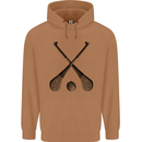 Hurling Bats and Ball Mens 80% Cotton Hoodie Caramel Latte