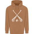 Hurling Bats and Ball Mens 80% Cotton Hoodie Caramel Latte