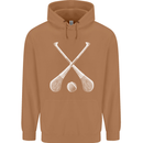 Hurling Bats and Ball Mens 80% Cotton Hoodie Caramel Latte