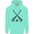 Hurling Bats and Ball Mens 80% Cotton Hoodie Peppermint