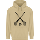 Hurling Bats and Ball Mens 80% Cotton Hoodie Sand
