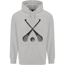 Hurling Bats and Ball Mens 80% Cotton Hoodie Sports Grey