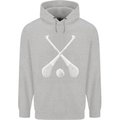 Hurling Bats and Ball Mens 80% Cotton Hoodie Sports Grey