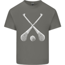 Hurling Bats and Ball Mens Cotton T-Shirt Tee Top Charcoal