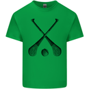 Hurling Bats and Ball Mens Cotton T-Shirt Tee Top Irish Green