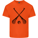 Hurling Bats and Ball Mens Cotton T-Shirt Tee Top Orange