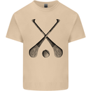 Hurling Bats and Ball Mens Cotton T-Shirt Tee Top Sand