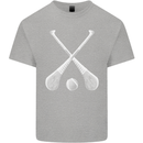 Hurling Bats and Ball Mens Cotton T-Shirt Tee Top Sports Grey