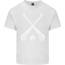 Hurling Bats and Ball Mens Cotton T-Shirt Tee Top White
