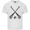 Hurling Bats and Ball Mens Cotton T-Shirt Tee Top White