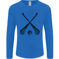 Hurling Bats and Ball Mens Long Sleeve T-Shirt Royal Blue