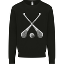 Hurling Bats and Ball Mens Sweatshirt Jumper Black