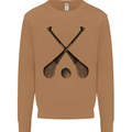 Hurling Bats and Ball Mens Sweatshirt Jumper Caramel Latte