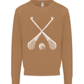 Hurling Bats and Ball Mens Sweatshirt Jumper Caramel Latte