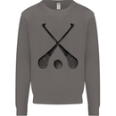 Hurling Bats and Ball Mens Sweatshirt Jumper Charcoal