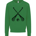 Hurling Bats and Ball Mens Sweatshirt Jumper Irish Green