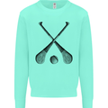 Hurling Bats and Ball Mens Sweatshirt Jumper Peppermint