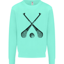 Hurling Bats and Ball Mens Sweatshirt Jumper Peppermint