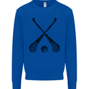 Hurling Bats and Ball Mens Sweatshirt Jumper Royal Blue