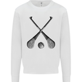 Hurling Bats and Ball Mens Sweatshirt Jumper White