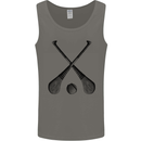 Hurling Bats and Ball Mens Vest Tank Top Charcoal