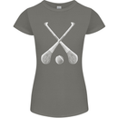 Hurling Bats and Ball Womens Petite Cut T-Shirt Charcoal