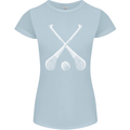 Hurling Bats and Ball Womens Petite Cut T-Shirt Light Blue
