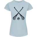 Hurling Bats and Ball Womens Petite Cut T-Shirt Light Blue