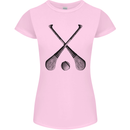 Hurling Bats and Ball Womens Petite Cut T-Shirt Light Pink