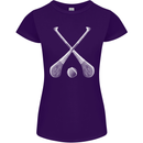 Hurling Bats and Ball Womens Petite Cut T-Shirt Purple