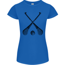 Hurling Bats and Ball Womens Petite Cut T-Shirt Royal Blue