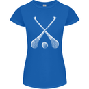 Hurling Bats and Ball Womens Petite Cut T-Shirt Royal Blue