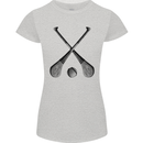 Hurling Bats and Ball Womens Petite Cut T-Shirt Sports Grey