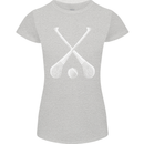 Hurling Bats and Ball Womens Petite Cut T-Shirt Sports Grey