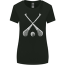 Hurling Bats and Ball Womens Wider Cut T-Shirt Black