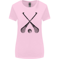 Hurling Bats and Ball Womens Wider Cut T-Shirt Light Pink