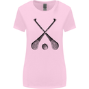 Hurling Bats and Ball Womens Wider Cut T-Shirt Light Pink