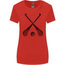 Hurling Bats and Ball Womens Wider Cut T-Shirt Red