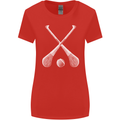 Hurling Bats and Ball Womens Wider Cut T-Shirt Red
