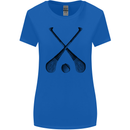 Hurling Bats and Ball Womens Wider Cut T-Shirt Royal Blue