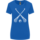 Hurling Bats and Ball Womens Wider Cut T-Shirt Royal Blue